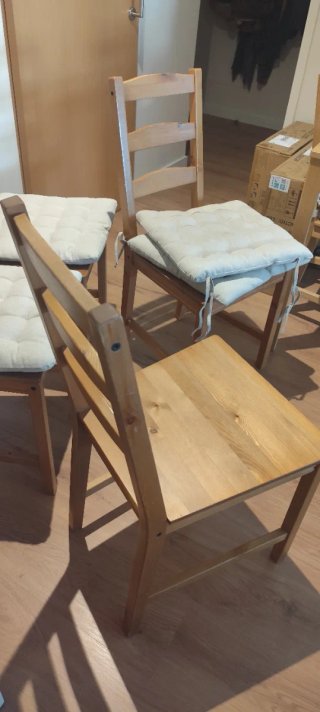 Juego 4 Sillas Madera Ikea