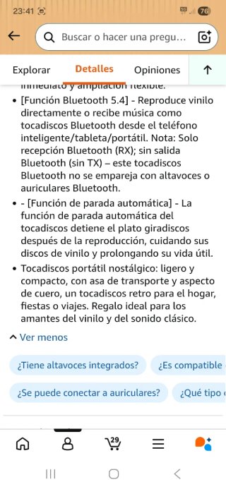 Tocadiscos Bluetooth Marrón nuevo precintad