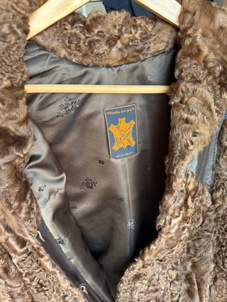 Chaqueta Piel Astracán Marrón