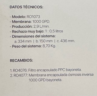 Instalaciones de osmosis