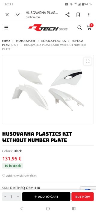 Kit Plásticos Husqvarna Blanco
