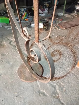 Candelabro gigante hierro forjado