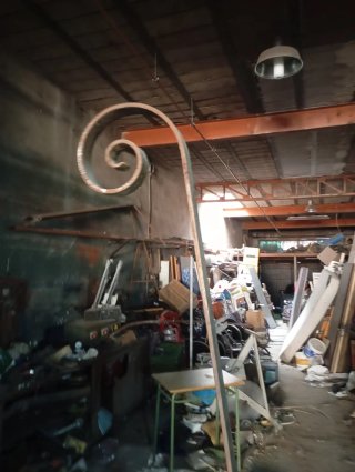 Candelabro gigante hierro forjado
