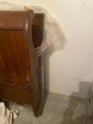 2 cabezales madera nogal antiguos