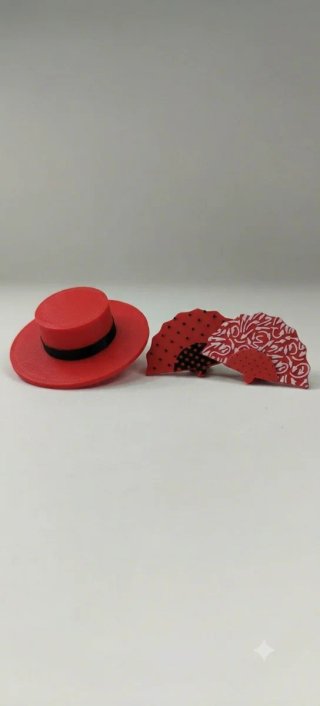 Pack Pin Sombrero Cordobés y 2 Abanicos