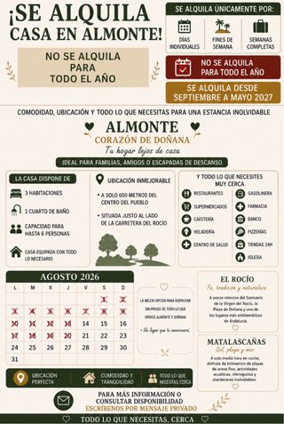 Se alquila casa en Almonte