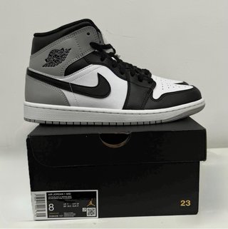 Nike Air Jordan 1 Mid Bianco/Nero/Grigio Chiaro