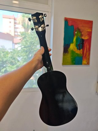 Ukelele Martin Smith Negro con funda