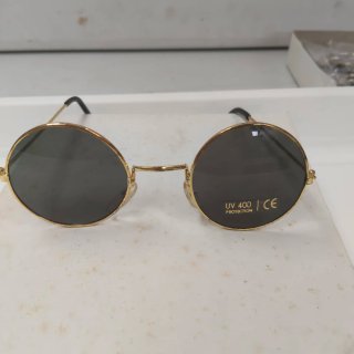 Gafas Sol Vintage John Lennon Redondas Doradas