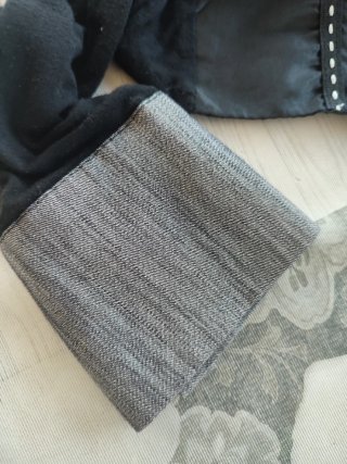 Chaqueta Jersey Gris y Negra