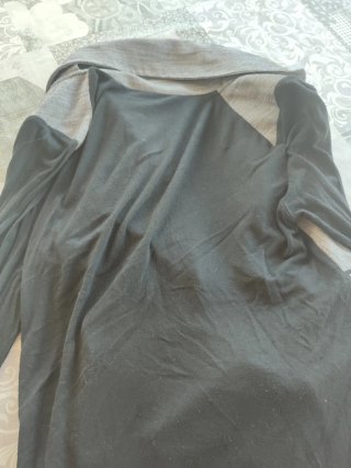 Chaqueta Jersey Gris y Negra