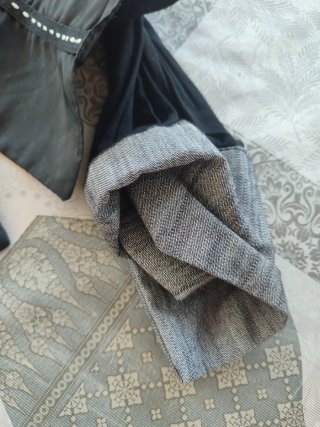 Chaqueta Jersey Gris y Negra