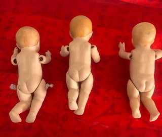 Lote 3 Bambole in Porcellana Vintage per Bambini (lotto 20-3)