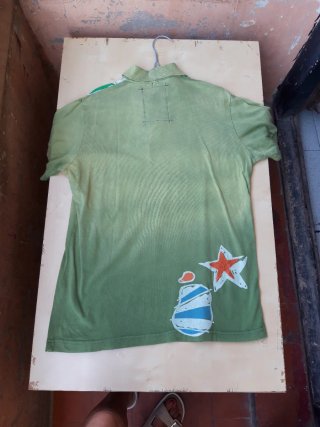 Polo Desigual Hombre Verde Multicolor