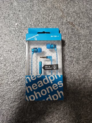 Auriculares con micrófono azul