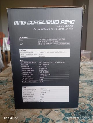 Refrigeración Líquida MSI MAG CoreLiquid P240