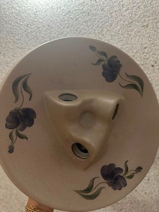 2 Plafones soffitto/parete beige con fiori viola