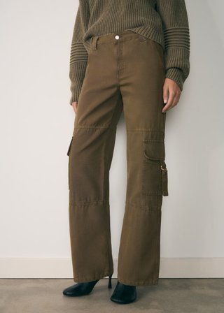 Pantalón cargo Mango verde talla 32