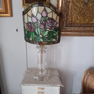 Lampada Tiffany Vetro Cristallo H.48