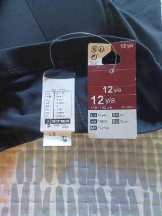 Culotte niño/a Btwin negro y amarillo