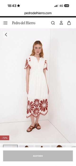 Vestido romántico encaje Pedro del Hierro