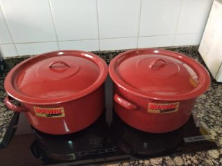 2 Cacerolas Rotwell Clásicas Rojas