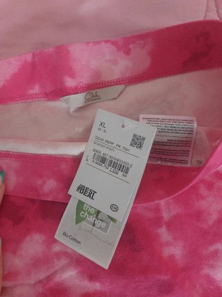 Falda corta rosa y blanca tie-dye