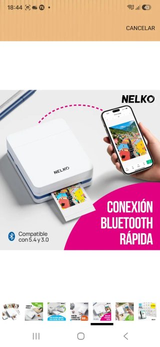 Impresora Fotográfica Mini Nelko Blanca nuevo prec