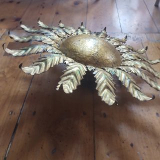 Antigua lámpara sol Eguzki Lore metal