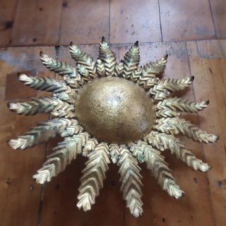Antigua lámpara sol Eguzki Lore metal