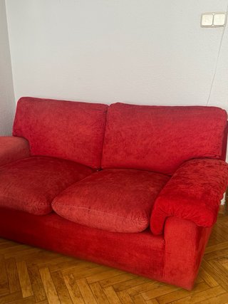 Sofá de 2 plazas rojo