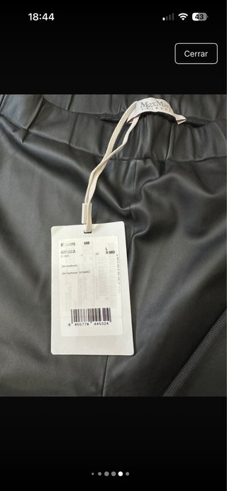 Pantalón efecto piel Max Mara Talla L