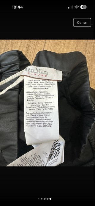 Pantalón efecto piel Max Mara Talla L