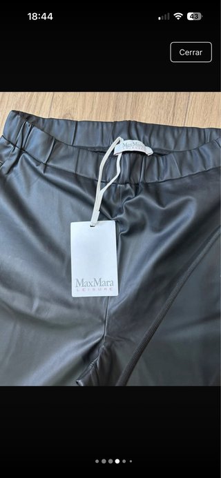 Pantalón efecto piel Max Mara Talla L