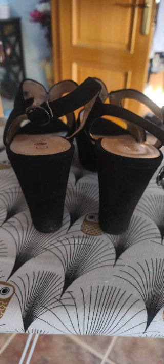Sandalias de plataforma negras talla 41