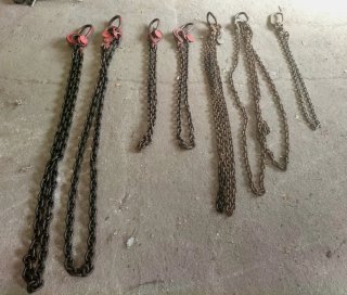 Lote de cadenas y eslingas para grúas con poco uso