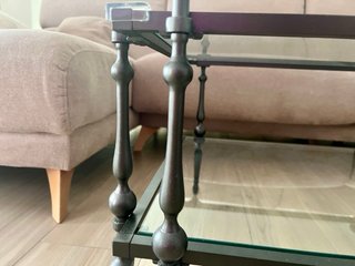 Mesa baja forja y cristal