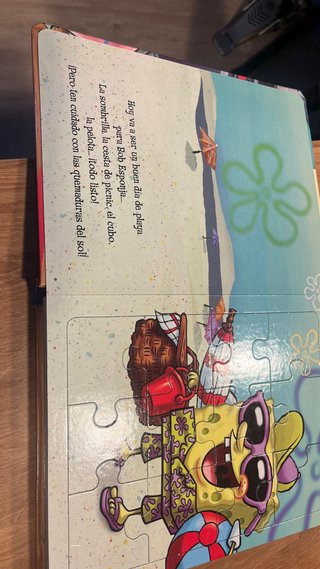 Libro puzzle Bob esponja y puzzle frozen2 brillant