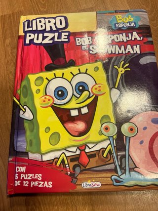 Libro puzzle Bob esponja y puzzle frozen2 brillant