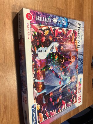 Libro puzzle Bob esponja y puzzle frozen2 brillant