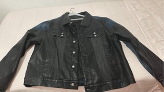 Chaqueta Desigual Cuero y Vaquera Talla XXL