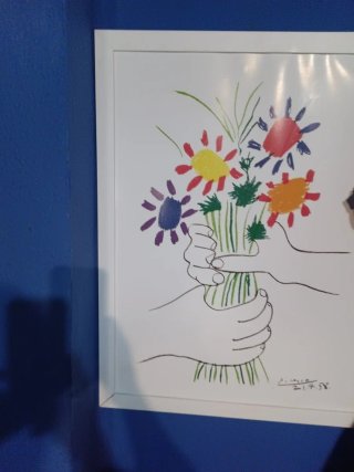 Cuadro Picasso Flores Manos 1958