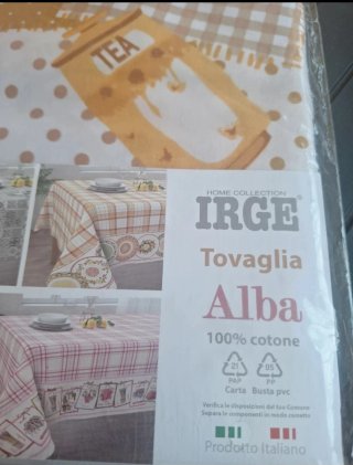 Tovaglia IRGE Alba Cotone 12 Posti