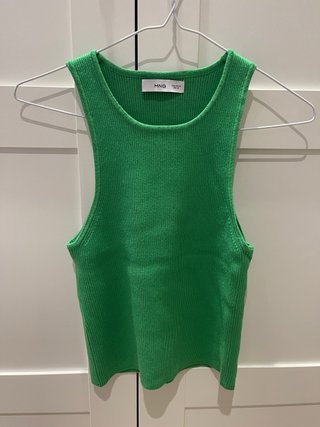 Camiseta Mango verde corta Talla M