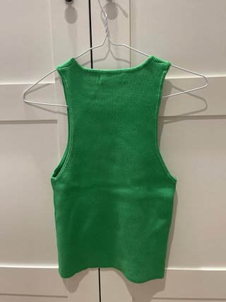 Camiseta Mango verde corta Talla M