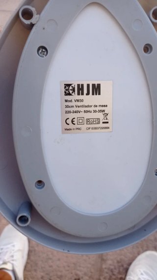Ventilador de Mesa HJM 30cm - Funciona Perfecto