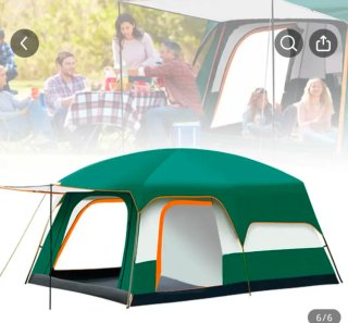 Tienda de campaña verde 4-6 personas