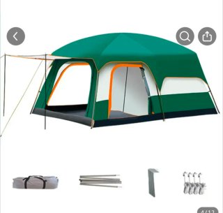 Tienda de campaña verde 4-6 personas