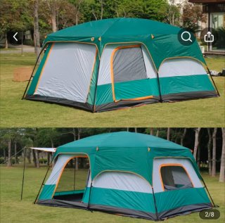 Tienda de campaña verde 4-6 personas