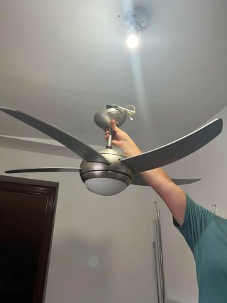 Lámpara Ventilador Orbegozo Gris y Blanca